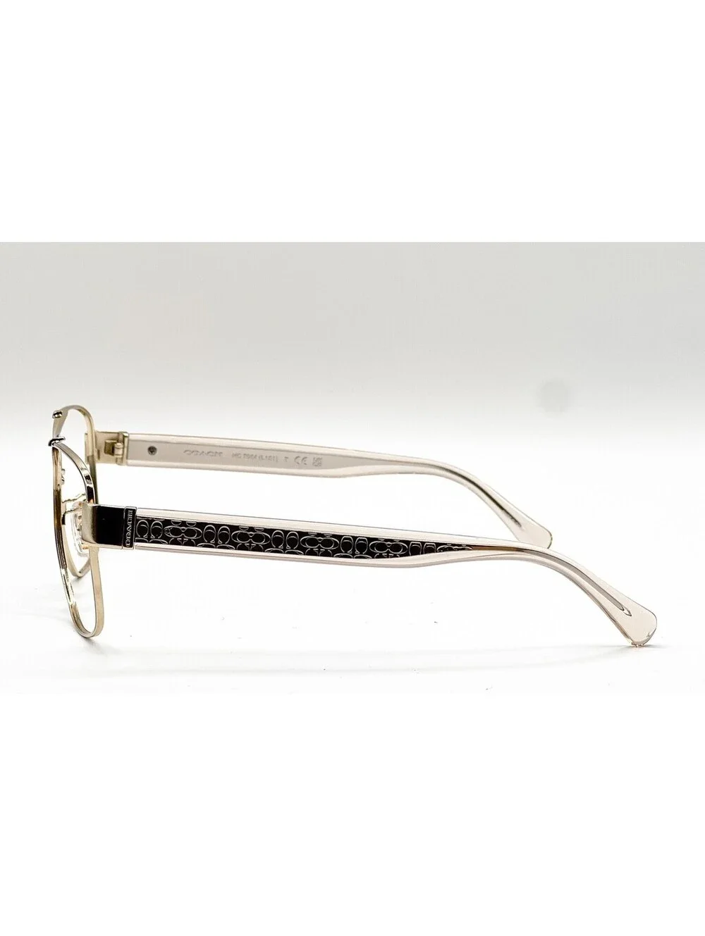 Coach HC 7064 926513 Light Gold Brown Gradient Aviator Eyeglass Frames 56-16-135